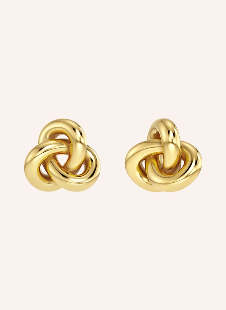 Golden Love Knot Earrings